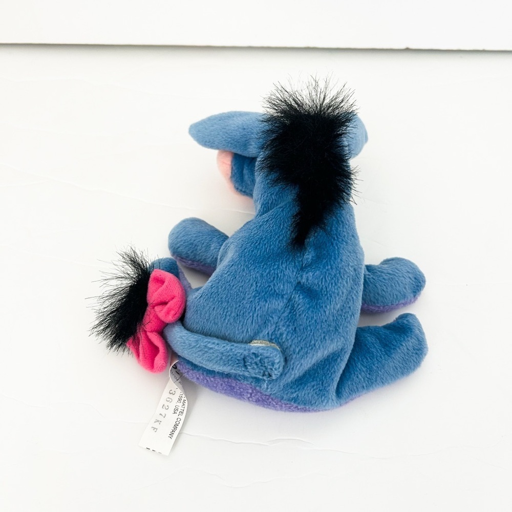 Eeyore Winnie the Pooh Mattel Arcotoys Disney Stuffed Plush Pink Bow Tail Toy - Picture 2 of 5